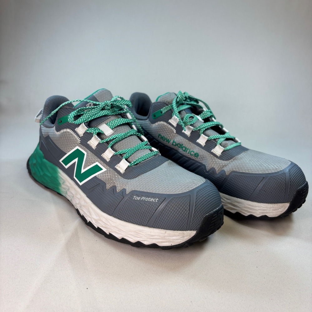 New Balance Cremorne Men 10.5 2E Wide Grey Green Composite Toe Safety Work Shoes